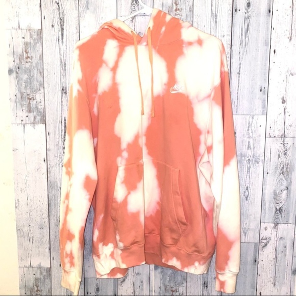 Nike | NWT 90s Y2K Bleach Peach pink Hoodie Large